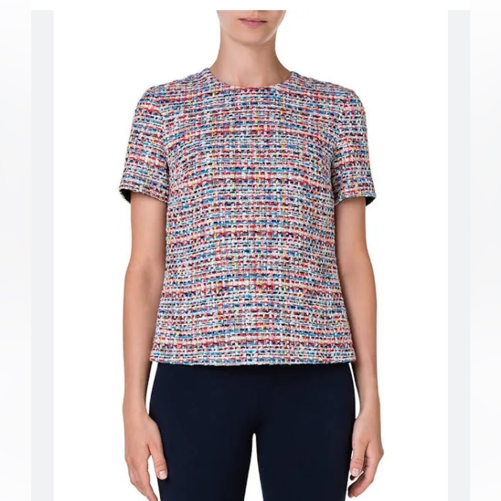 NWT AKRIS cotton tweed blouse